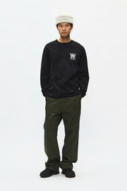 WOOD WOOD Liam map LS tee black