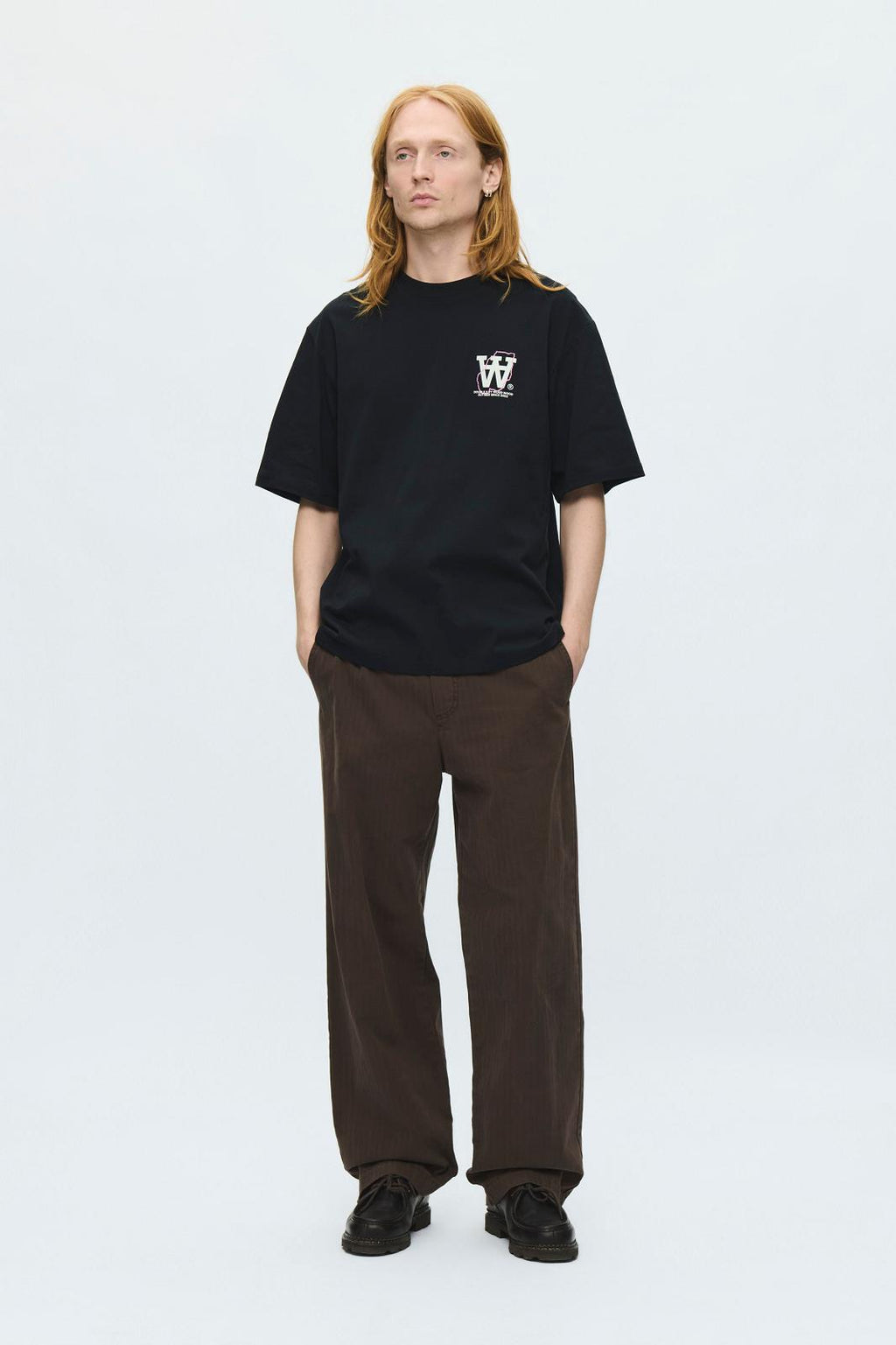 WOOD WOOD Liam map tee black