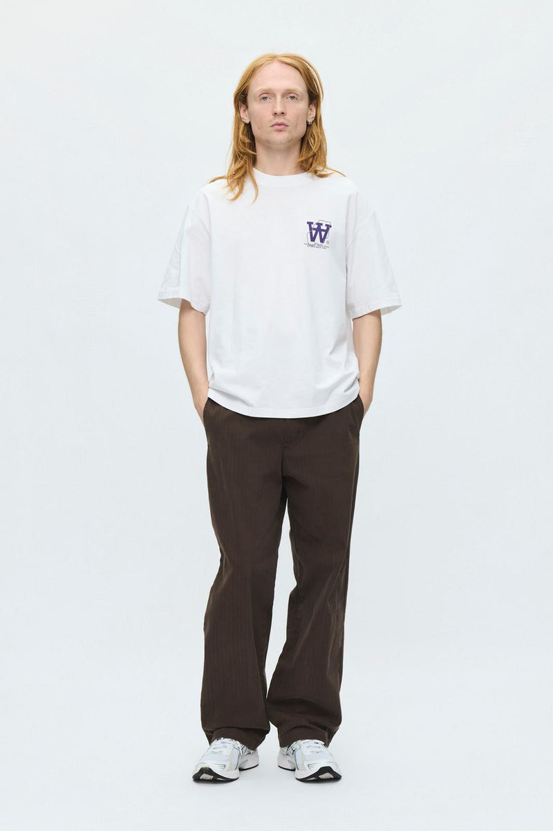 WOOD WOOD Liam map tee bright white