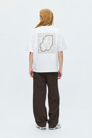 WOOD WOOD Liam map tee bright white