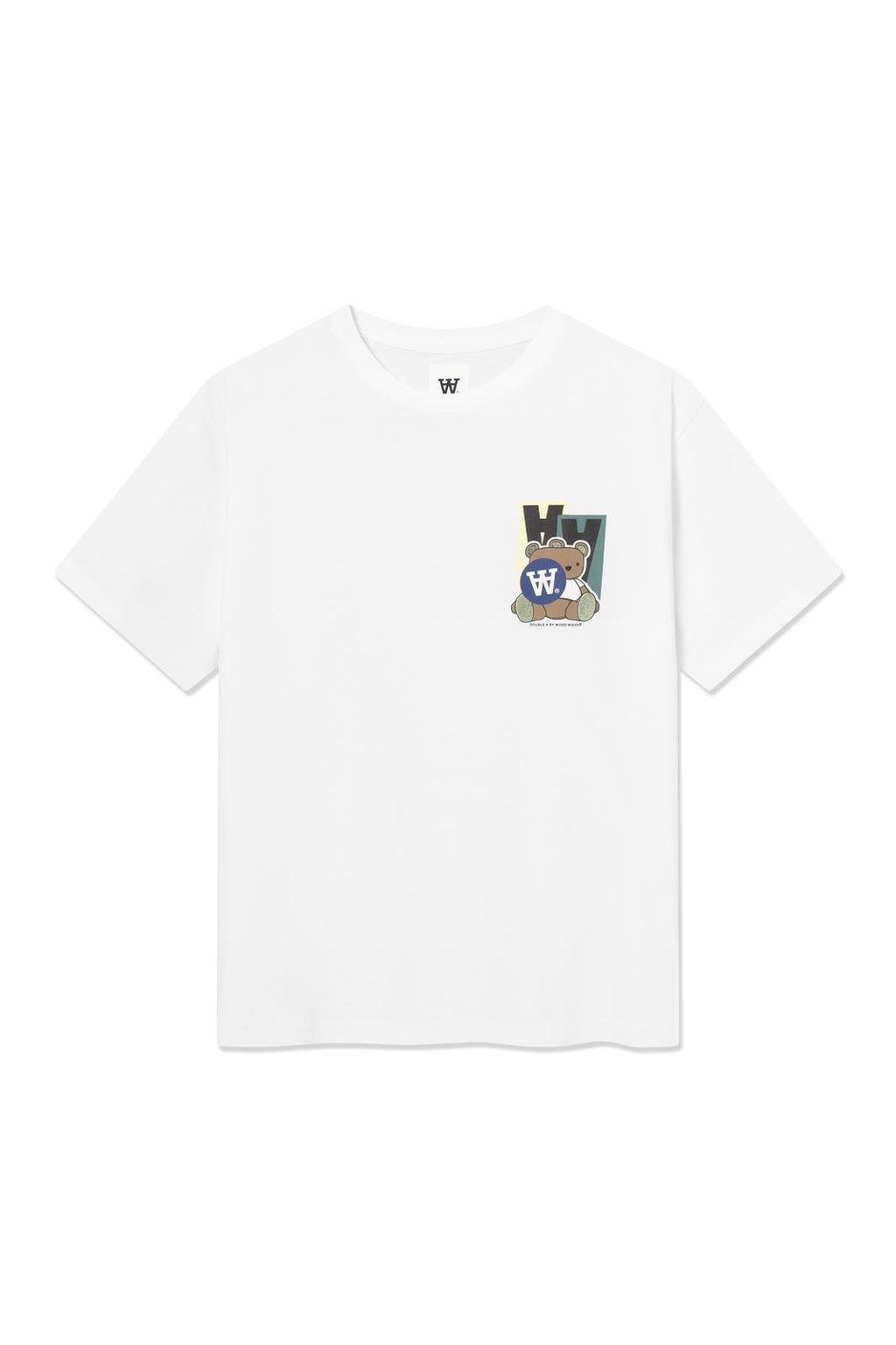 WOOD WOOD Liam tee stickers bright white