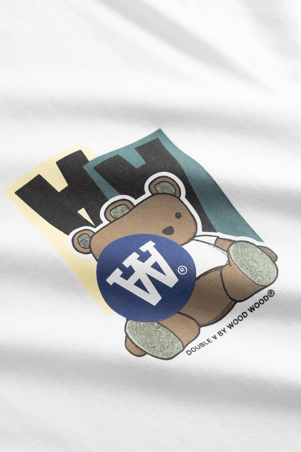 WOOD WOOD Liam tee stickers bright white