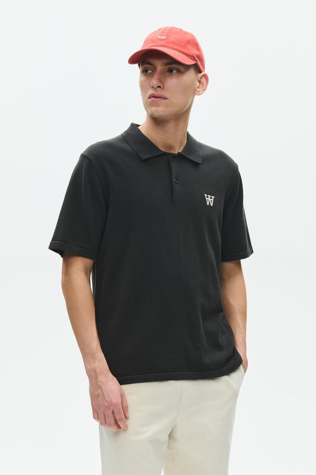WOOD WOOD Mikkel polo pirate black