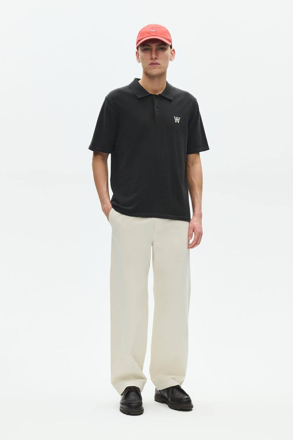 WOOD WOOD Mikkel polo pirate black