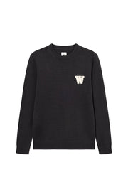 WOOD WOOD Tay knit crewneck sweater pirate black