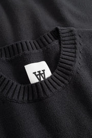 WOOD WOOD Tay knit crewneck sweater pirate black