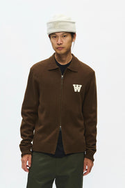 WOOD WOOD Tay zipper cardigan desert palm