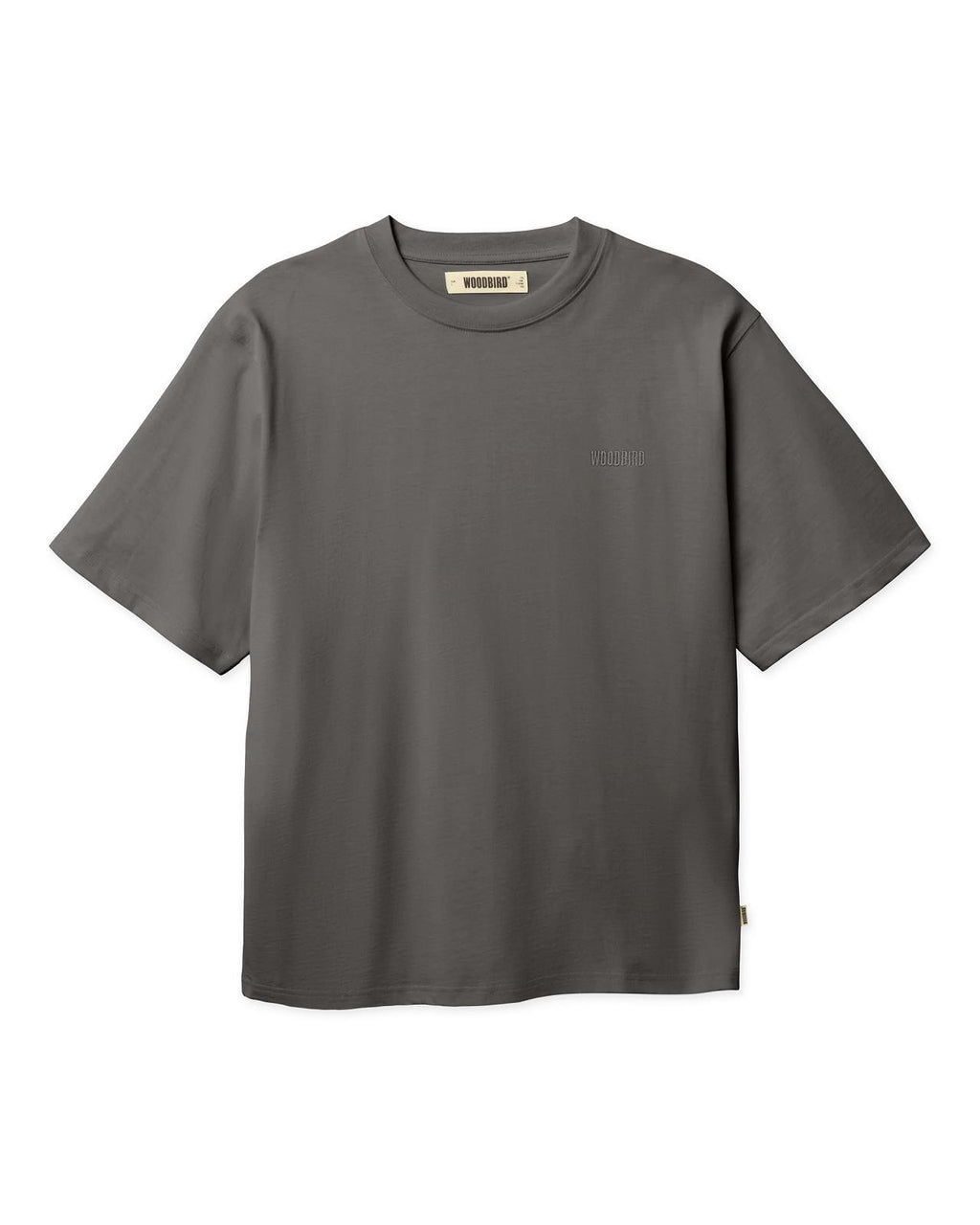 WOODBIRD Baine base tee antra grey