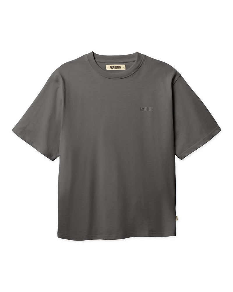 WOODBIRD Baine base tee antra grey