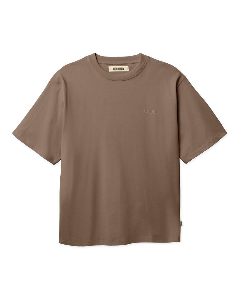WOODBIRD Baine base tee mid brown