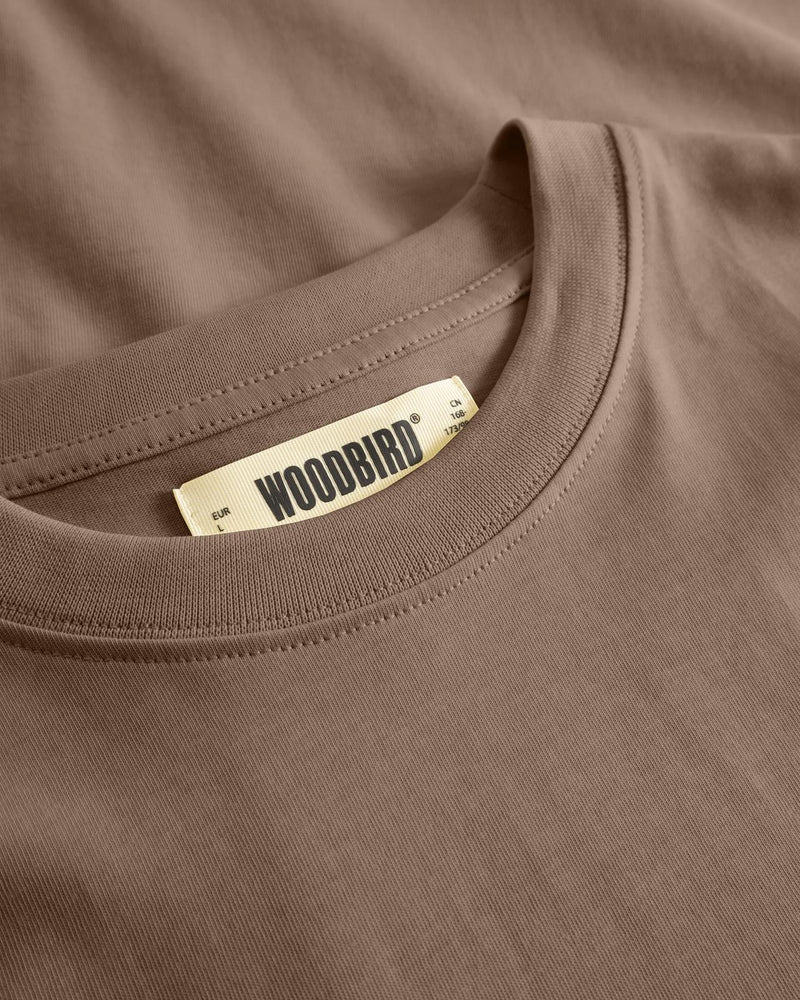WOODBIRD Baine base tee mid brown
