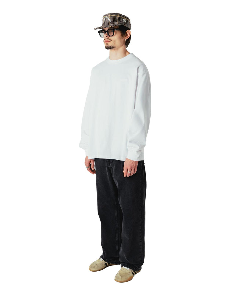 WOODBIRD Baine LS tee white