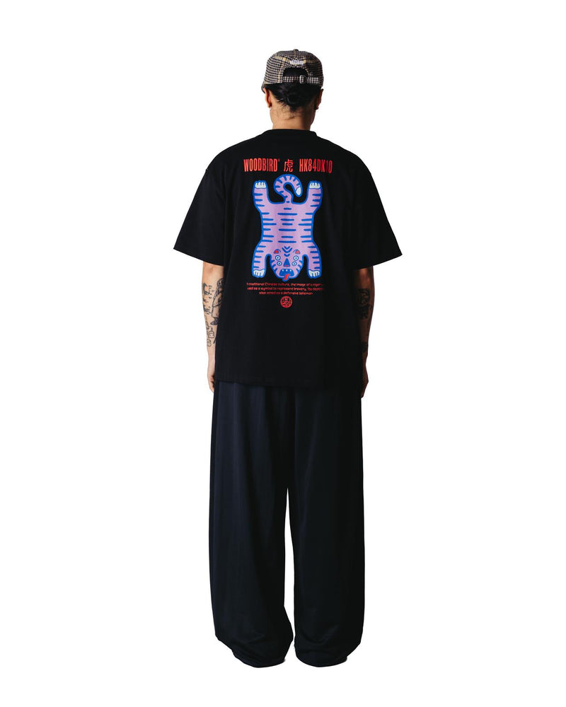 WOODBIRD Baine tiger tee black