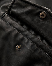 WOODBIRD Bue washed PU jacket washed black