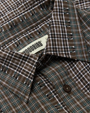 WOODBIRD Buzo woma check shirt brown green