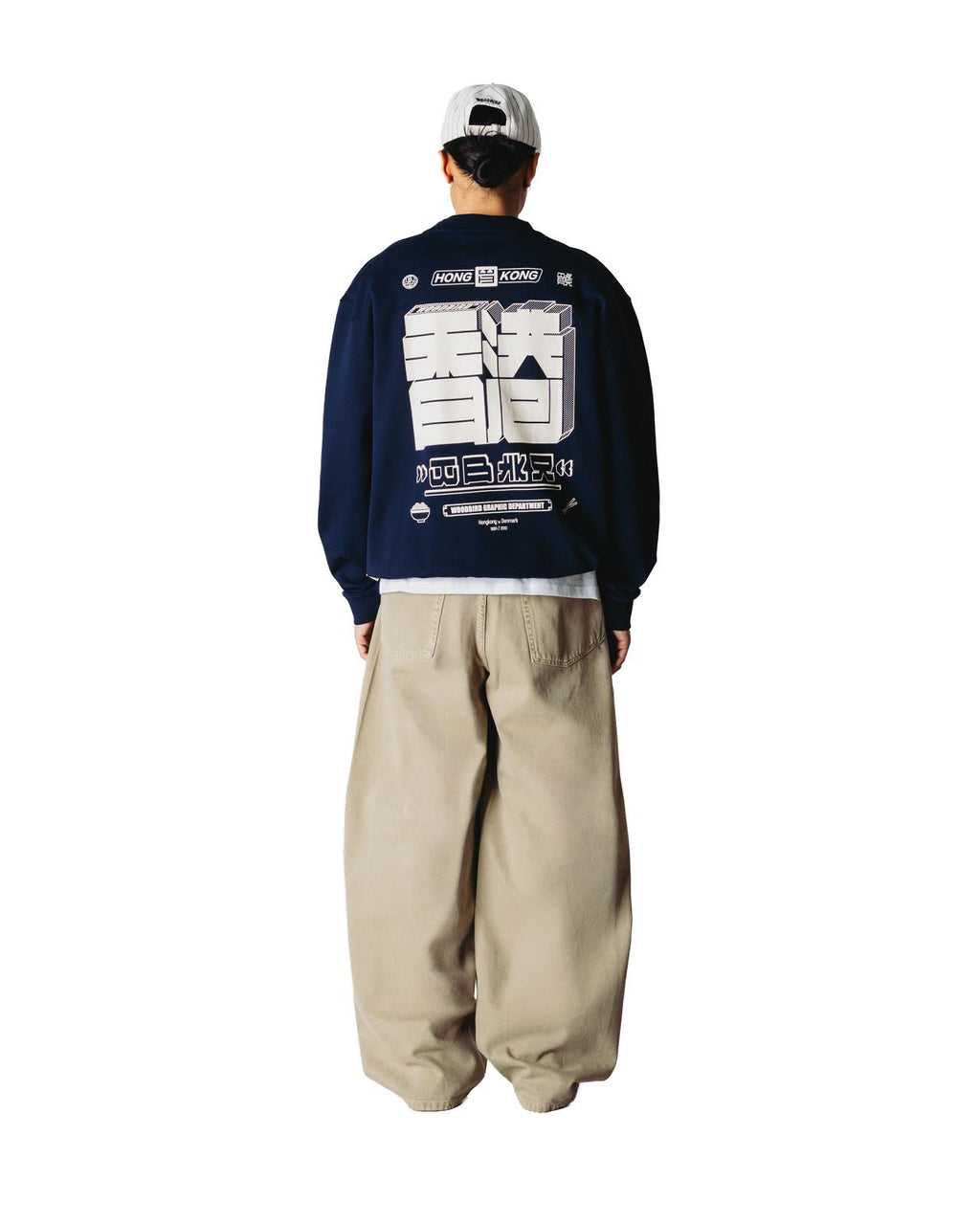 WOODBIRD Cane HK crew dark navy