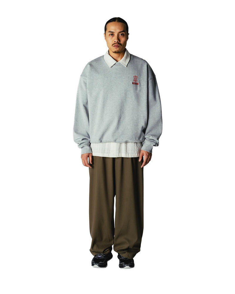 WOODBIRD Duke tiger crew grey melange