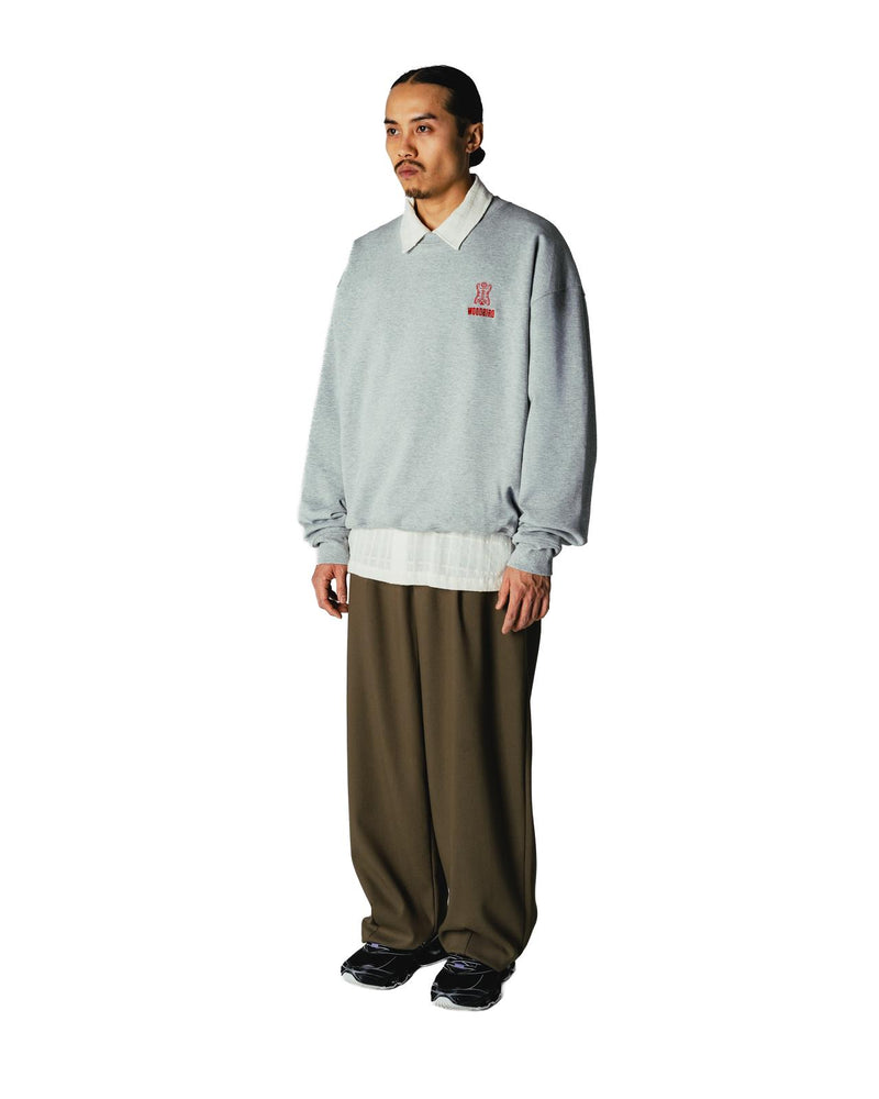 WOODBIRD Duke tiger crew grey melange