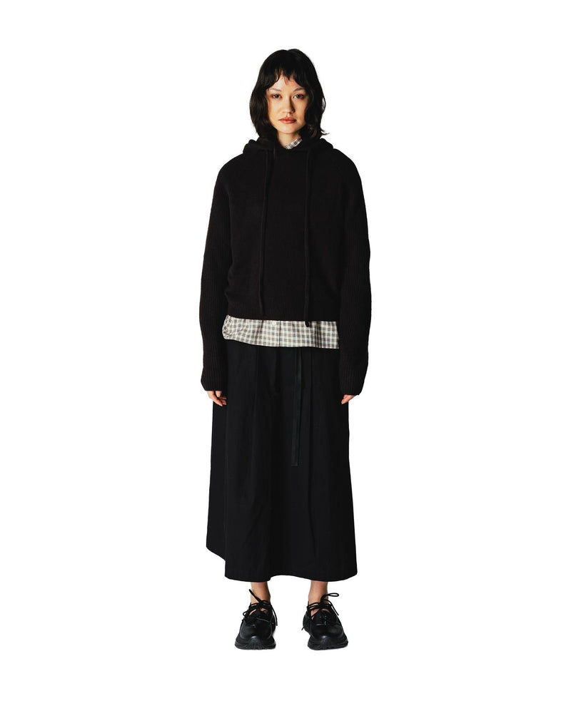 WOODBIRD Eve knit hoodie brown