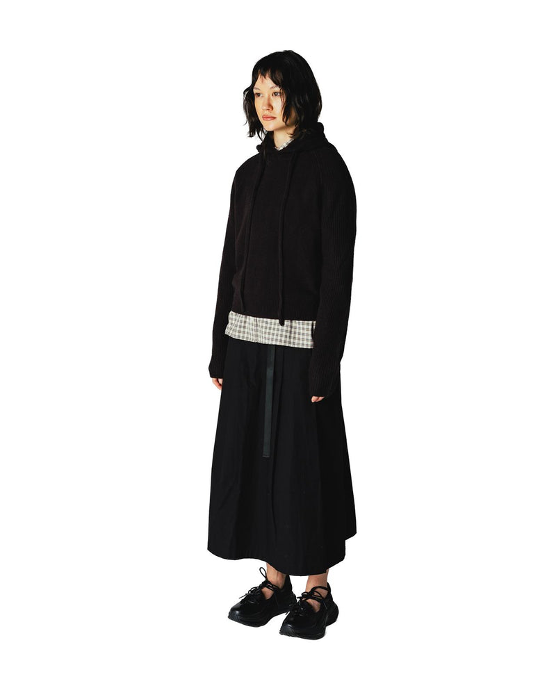 WOODBIRD Eve knit hoodie brown