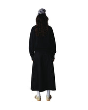 WOODBIRD Fang full zip cardigan black