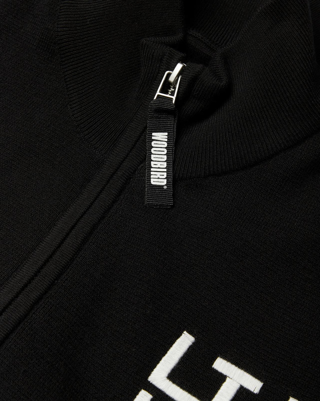 WOODBIRD Fang full zip cardigan black