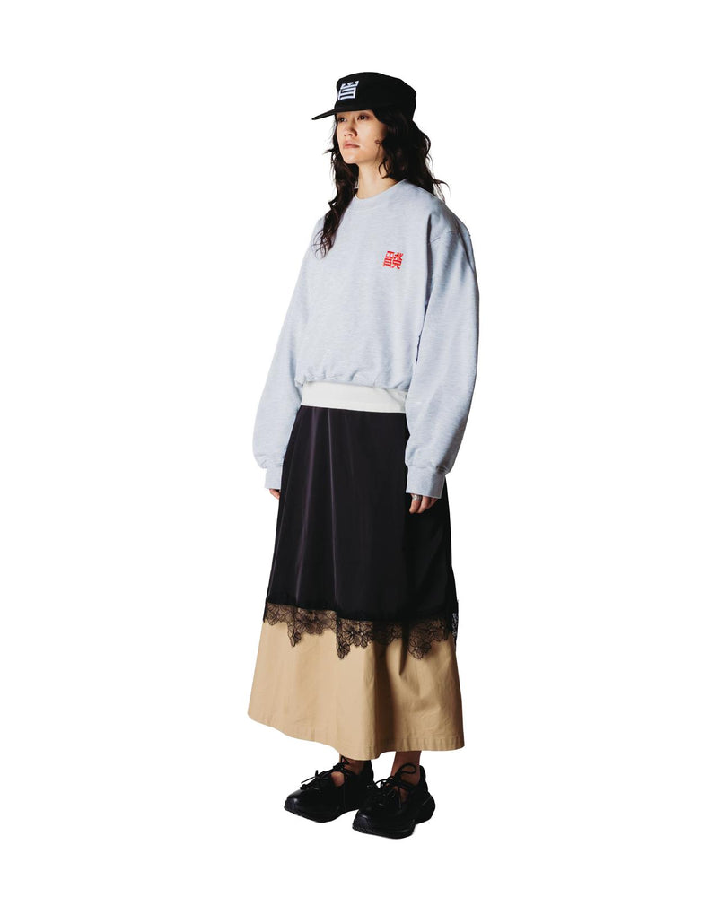 WOODBIRD Franka HK crew grey melange