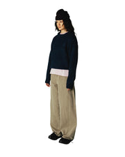 WOODBIRD Hua fluffy crew navy