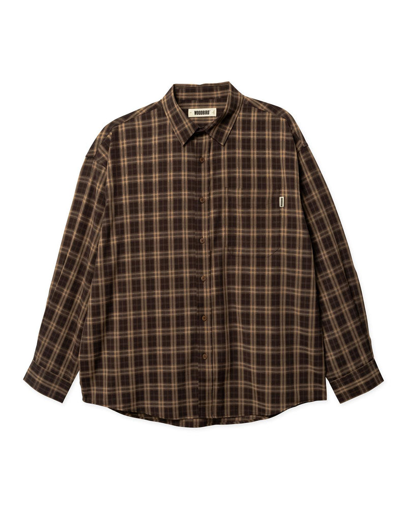 WOODBIRD Jong dobby check shirt