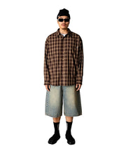 WOODBIRD Jong dobby check shirt