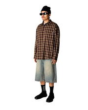 WOODBIRD Jong dobby check shirt