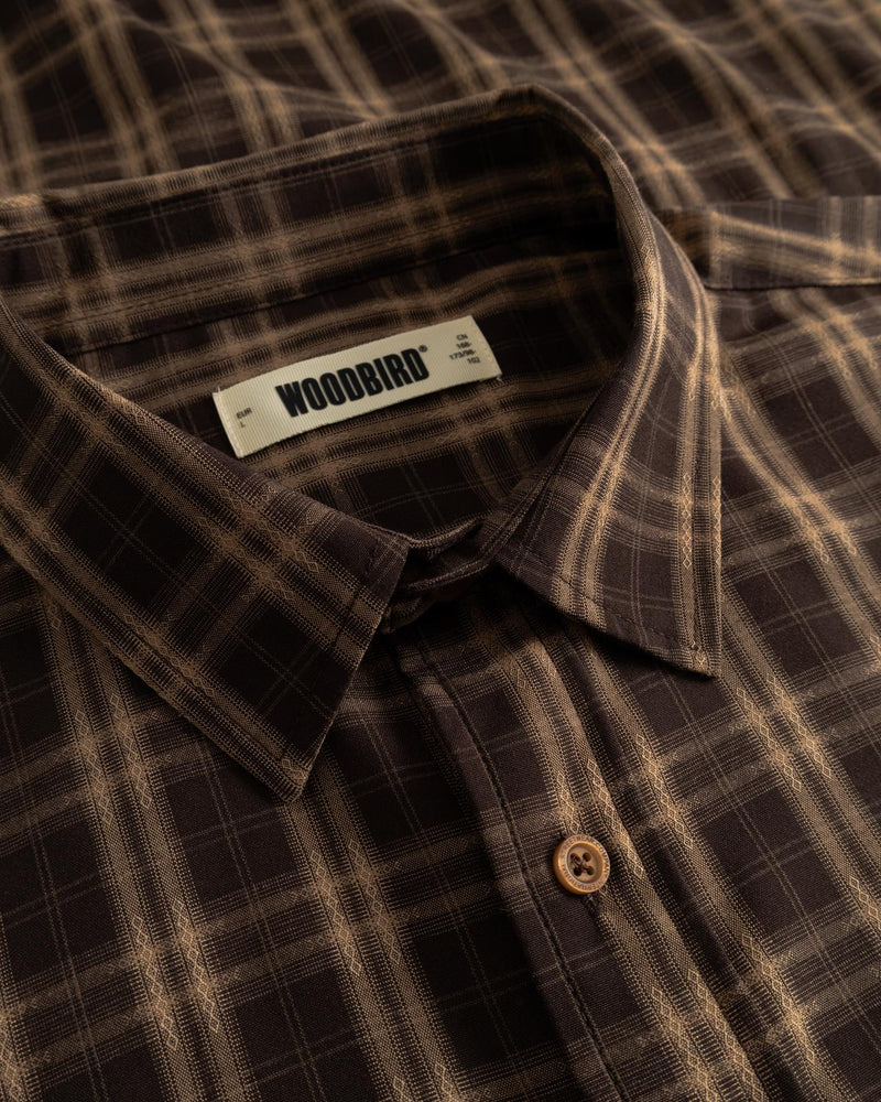 WOODBIRD Jong dobby check shirt