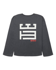 WOODBIRD Joul LS mono tee slate blue