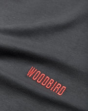 WOODBIRD Joul LS mono tee slate blue