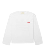 WOODBIRD Joul LS mono tee white
