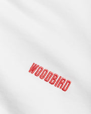 WOODBIRD Joul LS mono tee white