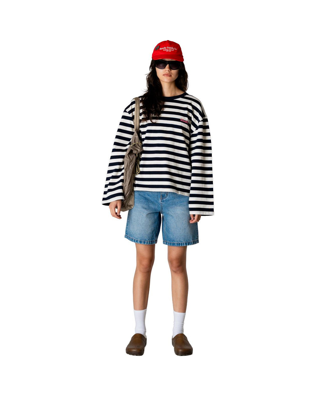 WOODBIRD Joul wide sleeve stripe tee