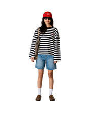 WOODBIRD Joul wide sleeve stripe tee