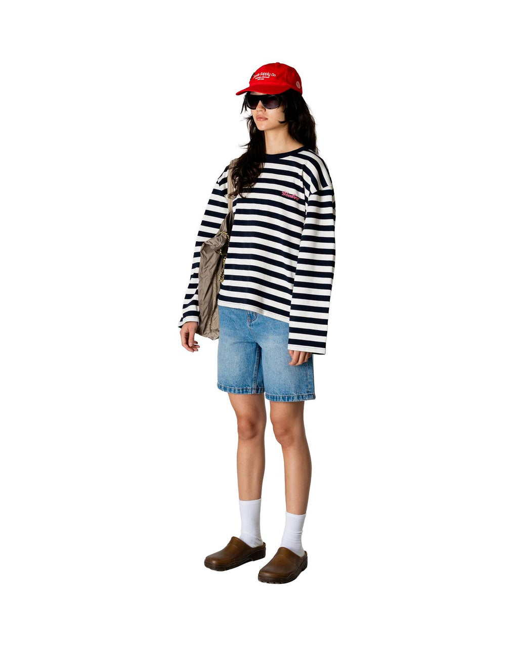 WOODBIRD Joul wide sleeve stripe tee