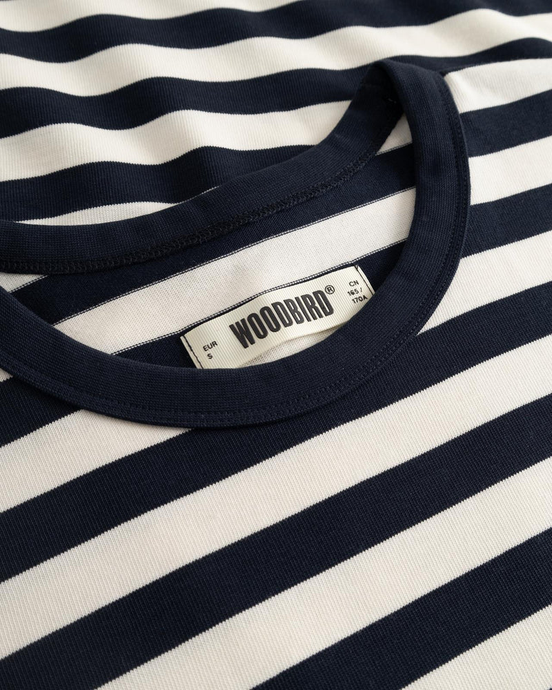 WOODBIRD Joul wide sleeve stripe tee