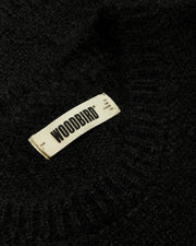WOODBIRD Kurt mohairy crew black