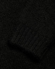WOODBIRD Kurt mohairy crew black