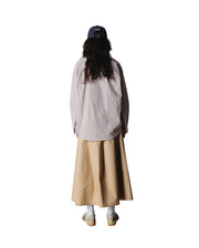 WOODBIRD Liva stripe shirt taupe brown