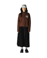 WOODBIRD Mia pleat twill skirt black