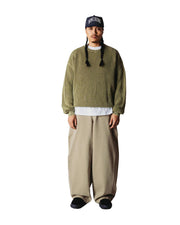 WOODBIRD Sake washed crew dark olive