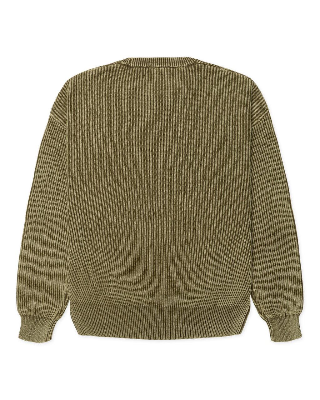 WOODBIRD Sake washed crew dark olive