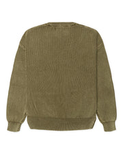 WOODBIRD Sake washed crew dark olive