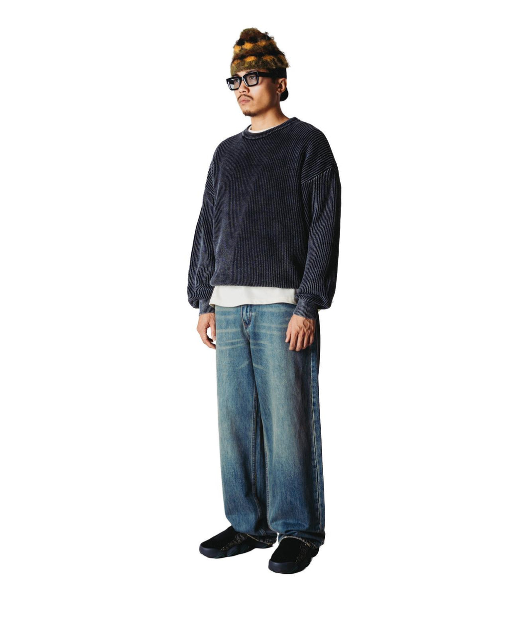 WOODBIRD Sake washed crew washed black
