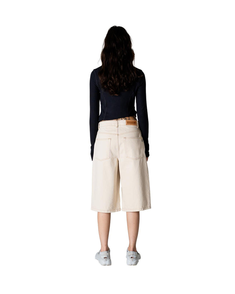 WOODBIRD Shan OW denim shorts off white