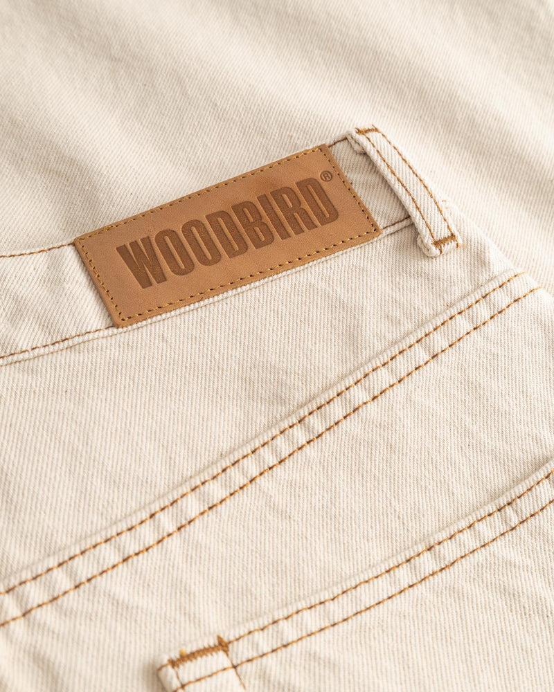 WOODBIRD Shan OW denim shorts off white